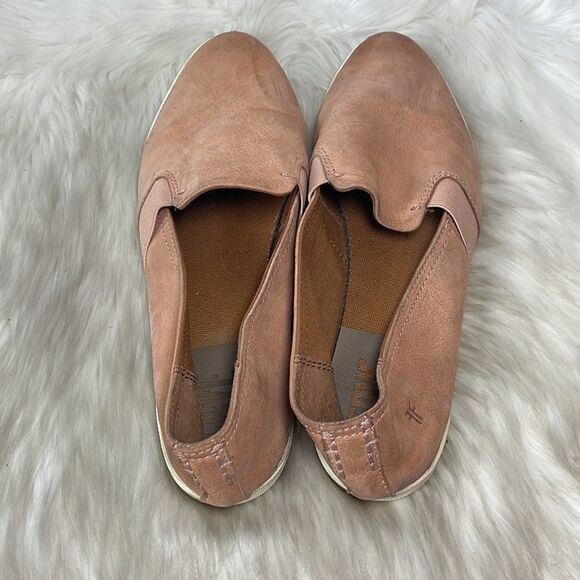 Frye Ivy Blush Leather Slip On Sneakers Sz 10 - Picture 3 of 7